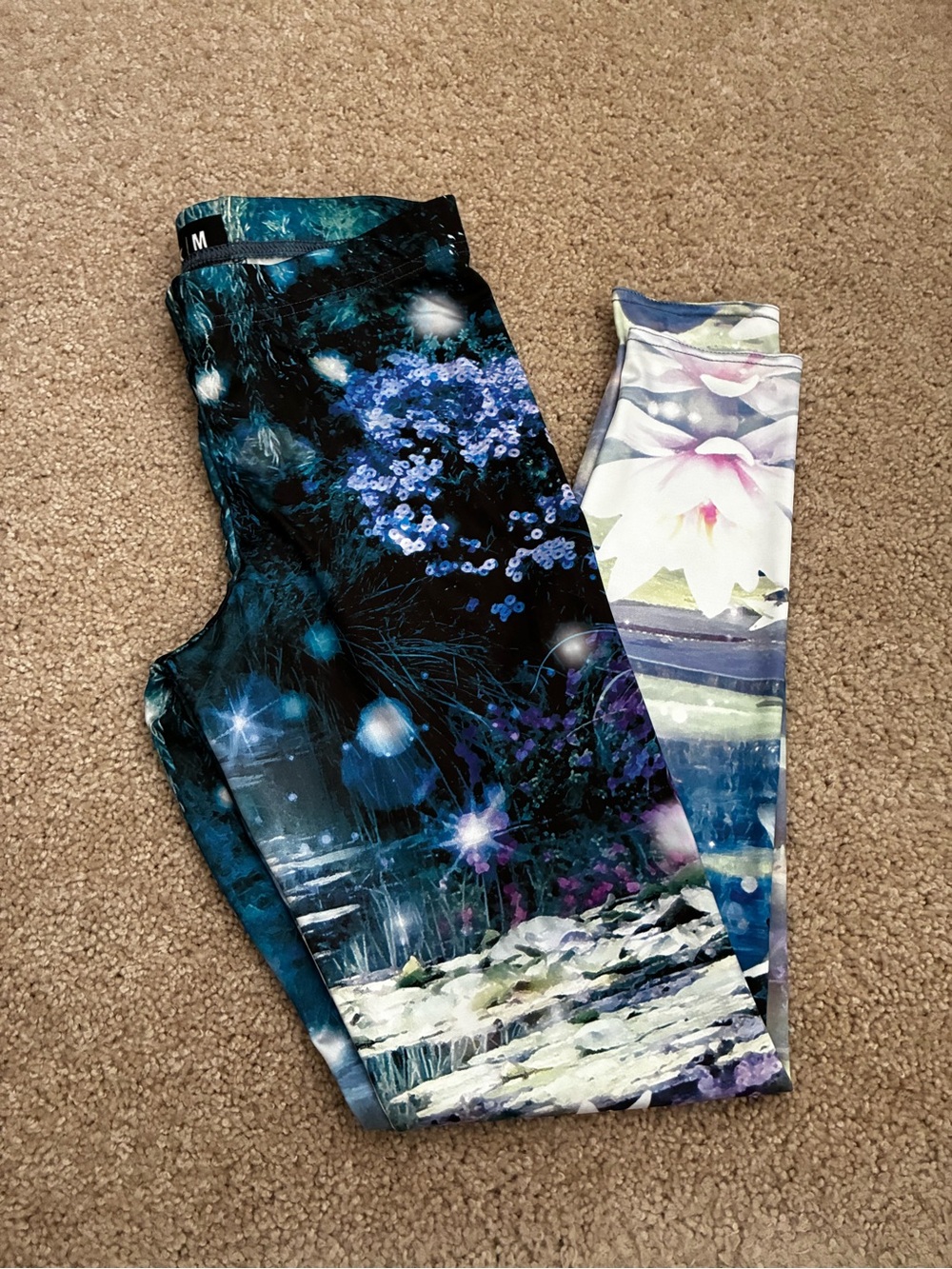 Blackmilk blue/ white leggings